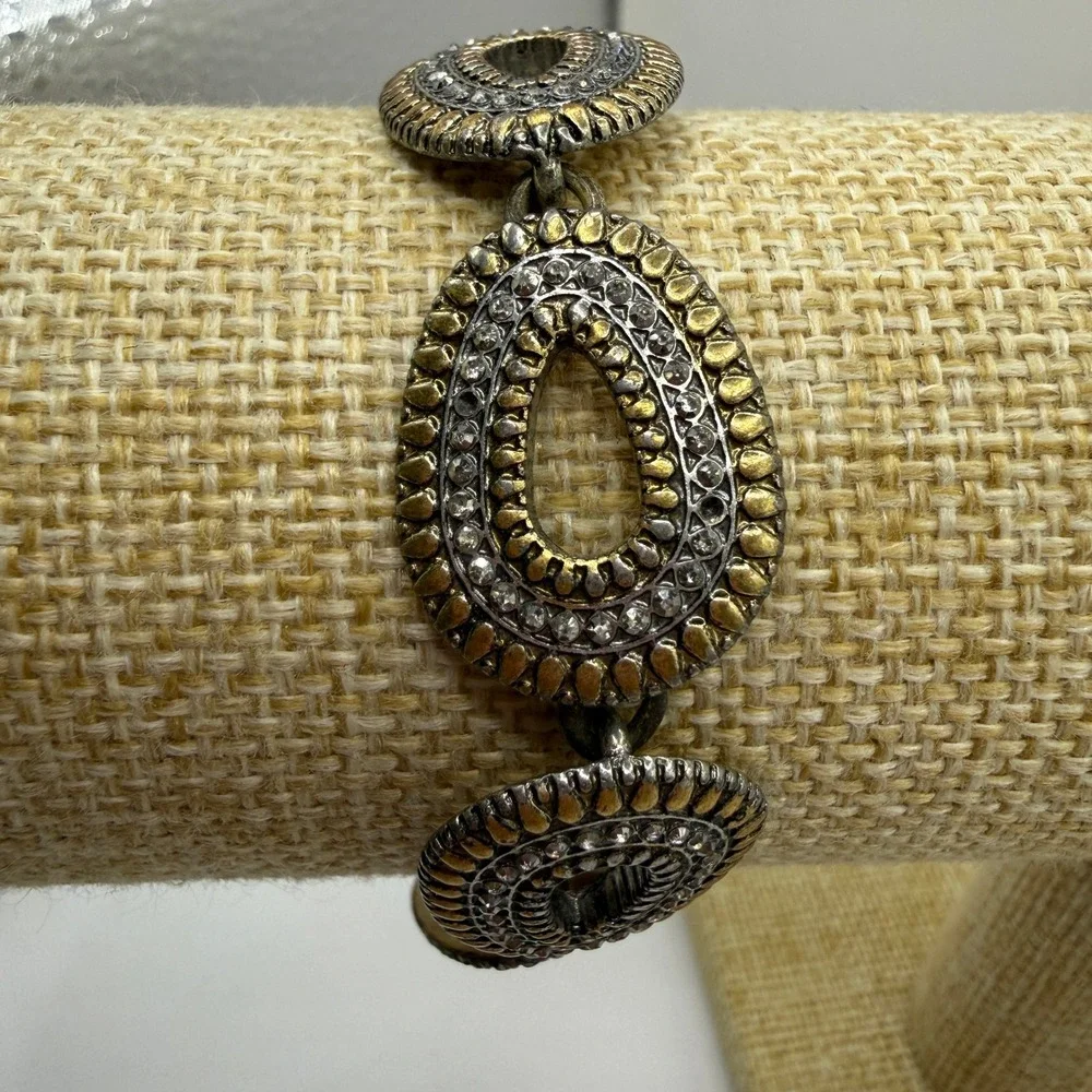 Boho Western Rhinestone Two Tone‎ Statement Bracelet from Lucky Brand